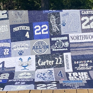 T-shirt Quilt-Memory Quilt-Keepsake Quilt-College Quilt-Sport Quilt-Custom Quilt-CUSTOM Order-DEPOSIT ONLY