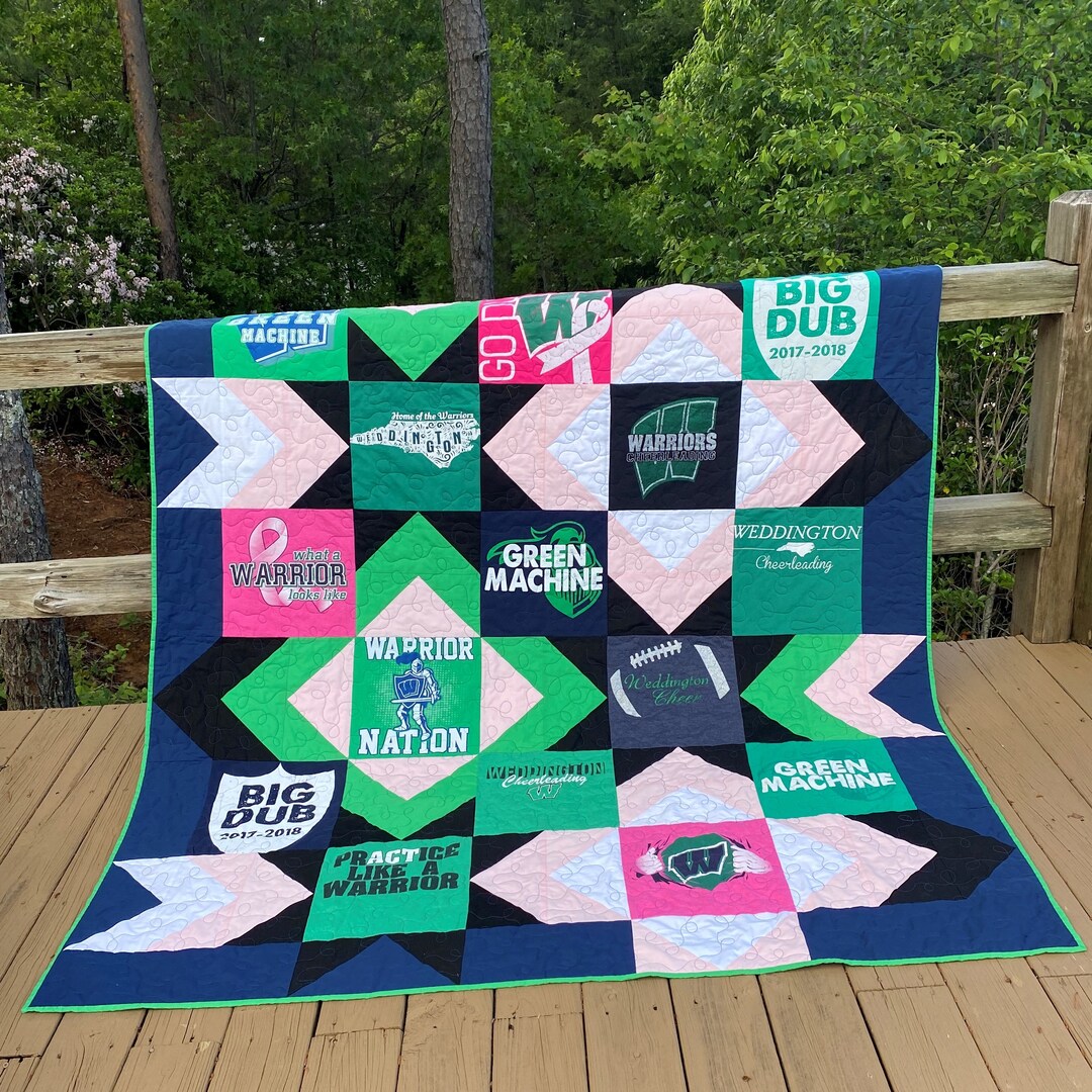 Tshirt Quiltmemory Quiltkeepsake Quiltcollege Quiltsport Quilt