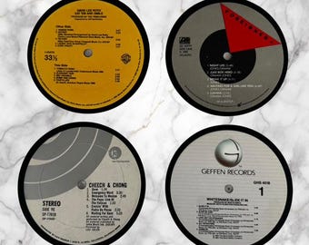 Vinyl Record Drink Coasters (Set of 4)