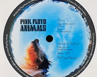 Pink Floyd Animals 4 Inch Round Vinyl Sticker