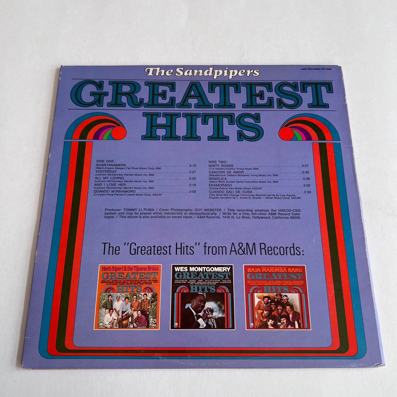 サンドパイパース　グレイテスト・ヒッツ　AML 59 The Sandpipers - Greatest Hits - Vinyl JAPAN - AML-59 | eBay