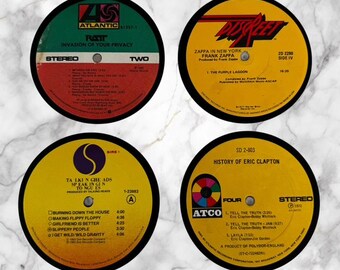 Vinyl Record Drink Coasters (Set of 4)