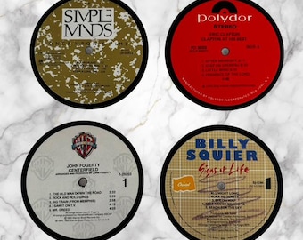 Vinyl Record Drink Coasters (Set of 4)