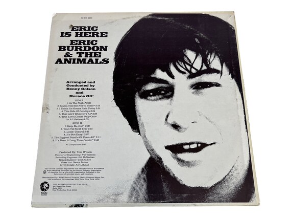 Eric Burdon and the Animals - Eric is Here (1967) - Etsy