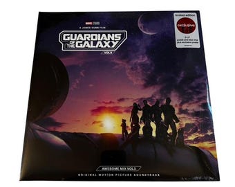 Guardians of the Galaxy - Awesome Mix Tape Vol 3 (DOUBLE ALBUM) Purple and Blue Color Vinyl