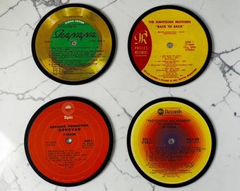 Vinyl Record Drink Coasters (Set of 4)