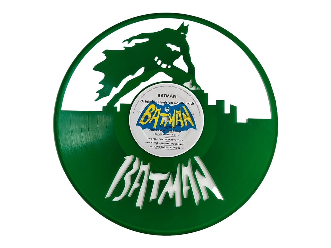 BATMAN Vinyl Record Art GREEN VINYL Etsy