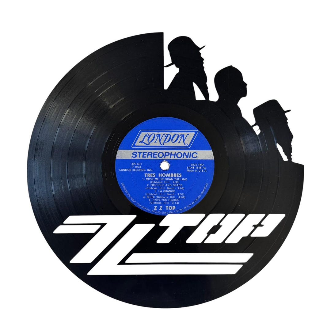 US Orig/LP/ZZ Top/Tres Hombres/初回青銀ラベル ZZ Top Vinyl Art - Tres Hombres Album - Etsy