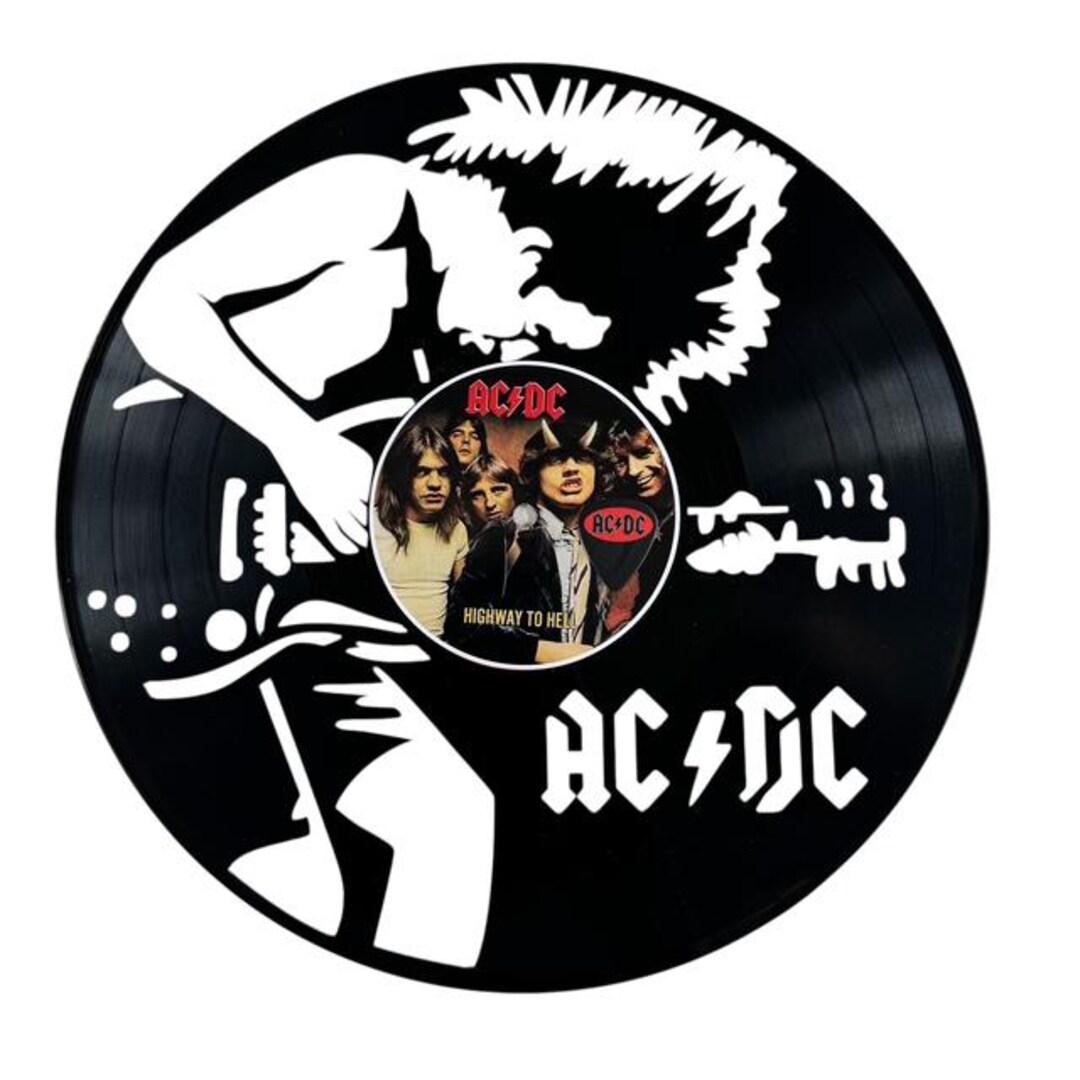 AC/DC Vinyl Record Art W/guitar Pick - Etsy