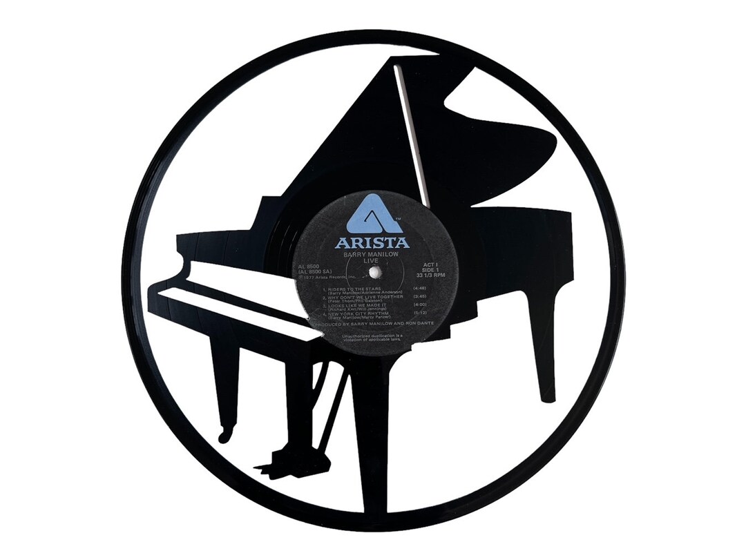 Barry Manilow Piano Vinyl Art Etsy