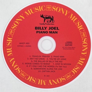 Billy Joel Piano Man 4 Inch Round Vinyl Sticker