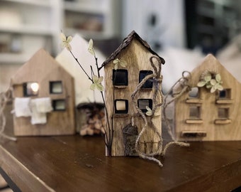 Decoration houses set wooden