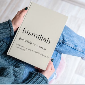 Bismillah Hardcover Journal Matte | Muslim Journal | Islamic journal | Eid gift | Ramadan 2024 | ramadan gift