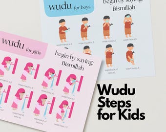 Guia de Wudu para Crianças: Educação Islâmica, Passo a Passo (Download Digital)