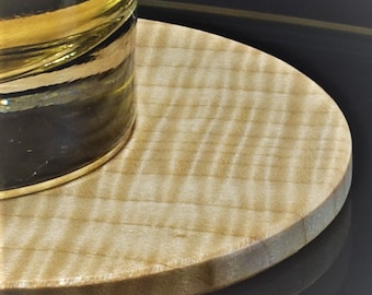 Stunning Solid Wood Coasters in Fiddleback Sycamore