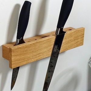 Knife Rack, Oak Knife Rack, Magnetic Knife Rack, Wooden Magnetic Knife Rack,   Wooden Magnetic Knife Holder,  Kitchen Knife Holder