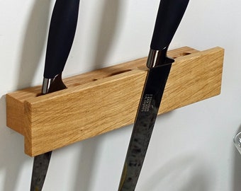 Knife Rack, Oak Knife Rack, Magnetic Knife Rack, Wooden Magnetic Knife Rack,   Wooden Magnetic Knife Holder,  Kitchen Knife Holder