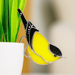 Cardellino acchiappasole in vetro colorato, decorazione per piante, regalo per la zia per la festa della mamma, decorazioni per finestre