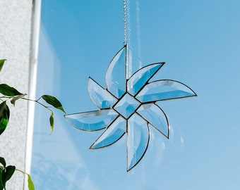 Stained glass Suncatcher Beveled stained glass collection Glass flower Mothers Day gift