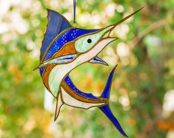 Marlin Fish suncatcher fish lover gift Father's Day gift fisherman gift Christmas gift idea