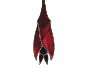 Stained Glass Bat - Halloween Window Hanging, Gothic Home Decor