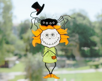 Attrape-soleil pour fille d'Halloween, décoration de fenêtre, décorations d'Halloween