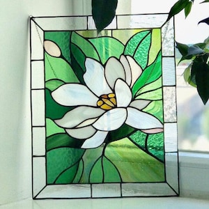 Lotus Glasmalerei Fensterbehänge Benutzerdefinierte Lotus Blume Panel Mama Geschenk Wohnkultur Vatertagsgeschenk Weihnachtsgeschenk für Papa