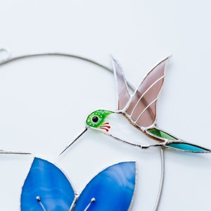 Suncatcher hummingbird window hangings Bird art modern decor Gift for women image 5