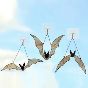 Halloween Bats stained glass suncatchers window hangings