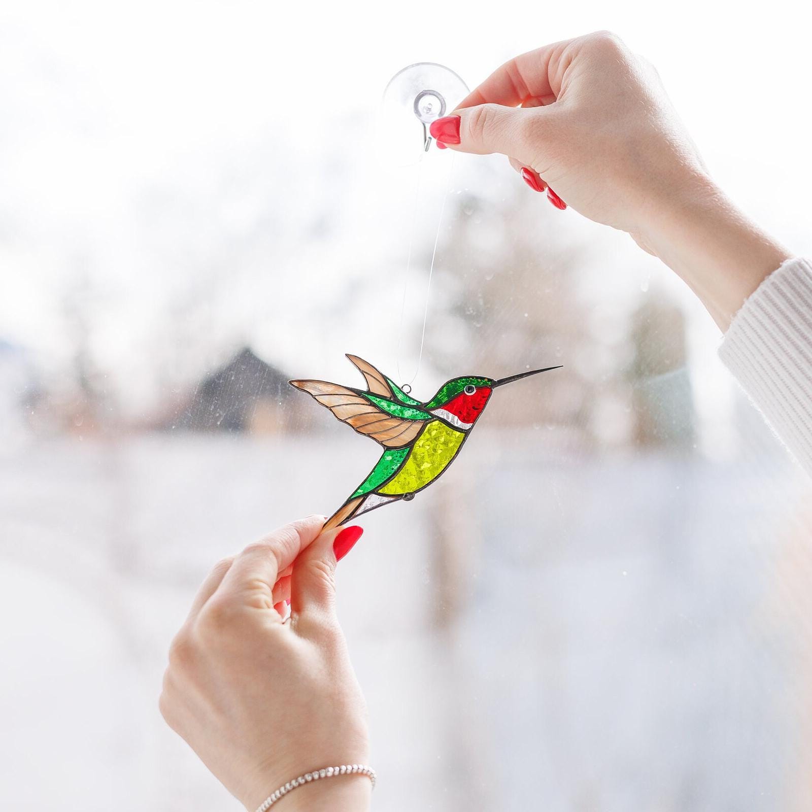 Acchiappasole A Forma Di Colibrì, Con Strass Di Cristallo Ornamento Da Appender S1 298031429087 Acchiappasole A Forma Di Colibrì, Con Strass Di Cristallo Ornamento Da Appender S1 298031429087