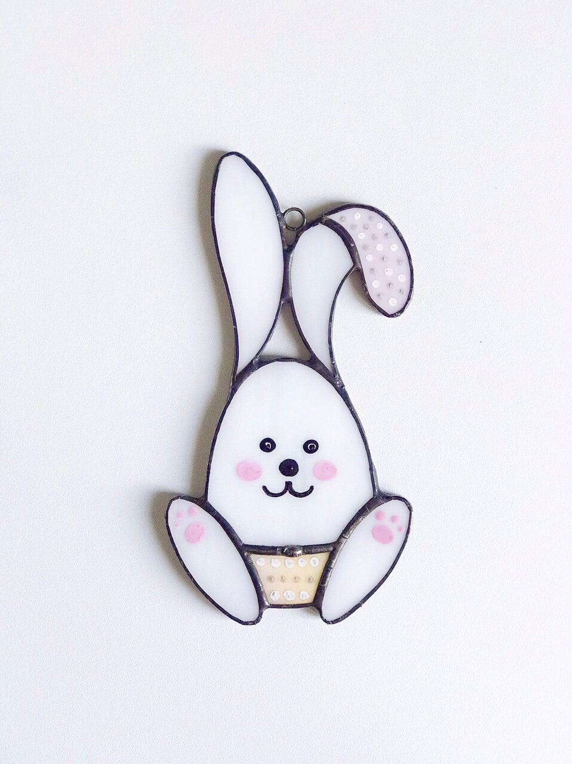 Easter Bunny Gifts Suncatcher Stained Glass Easter Eggs Window Etsy