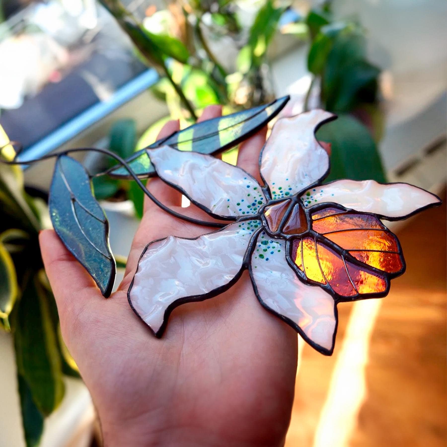 Acchiappasole in vetro colorato a forma di fungo della foresta incantata, decorazione per finestre Fairycore, regalo per gli amanti della natura - Italia