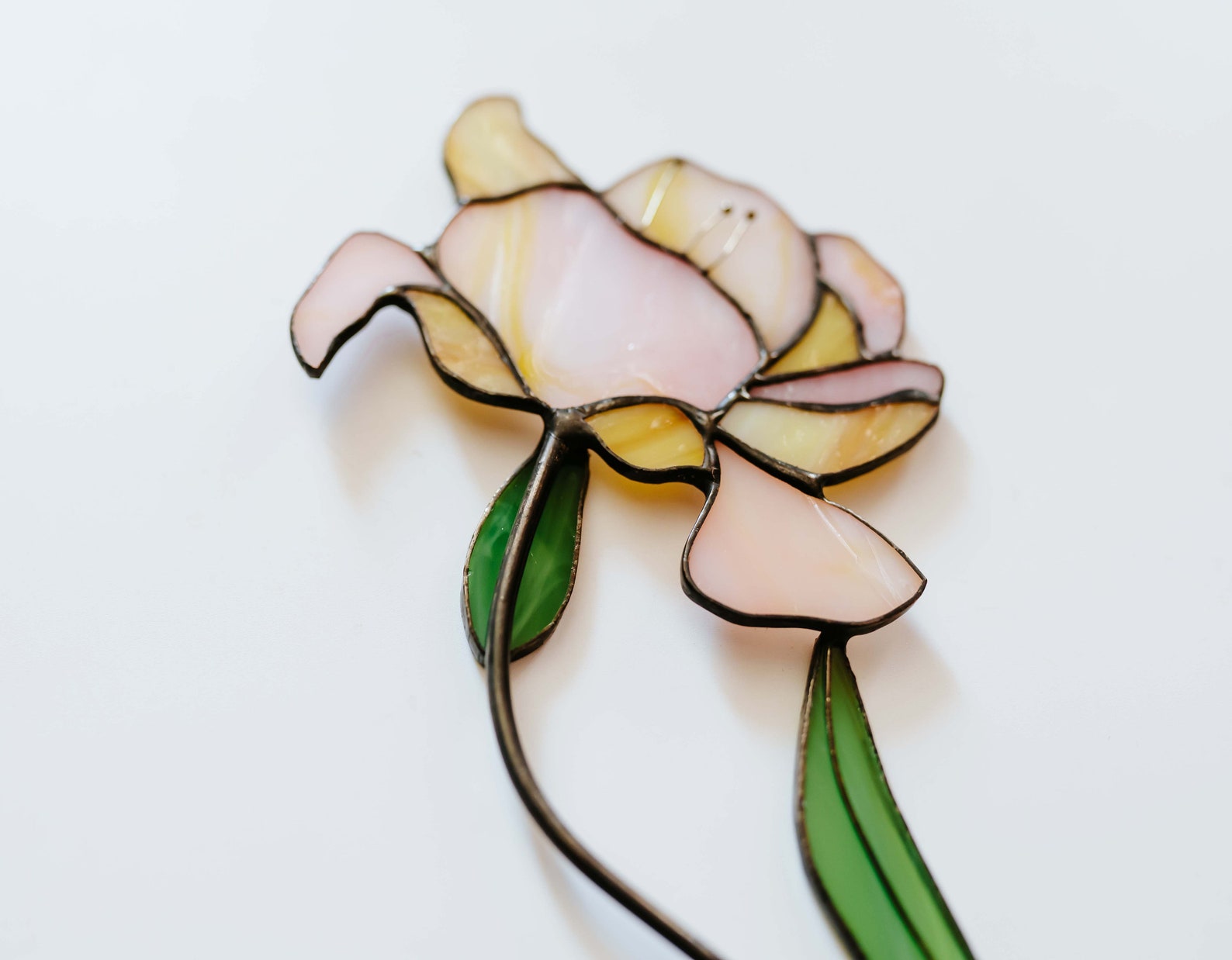 Tulip Stained Glass Suncatcher Glass Flower Decor 3d Stained Etsy