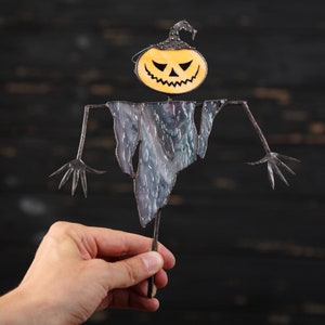 Décoration d'horreur en vitrail attrape-soleil d'Halloween, cadeau d'Halloween image 2
