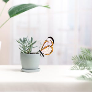 Stained Glass Angel Butterfly Suncatcher: Unique Handmade Home & Planter Decor Gift for Mom image 5