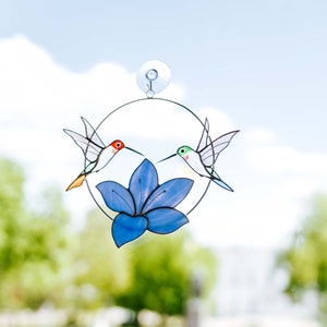 Suncatcher hummingbird window hangings Bird art modern decor Gift for women image 10