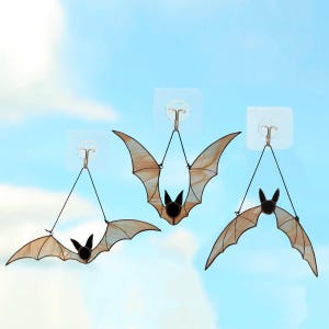 Halloween Bats stained glass suncatchers window hangings
