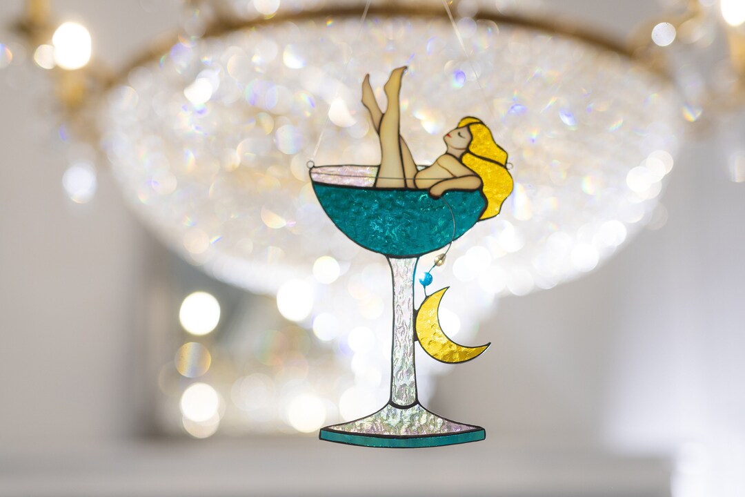 Stained Glass Suncatcher Queen of the Night Bestie Gifts Idea Aesthetic Gifts for Her Etsy