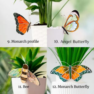 Stained Glass Angel Butterfly Suncatcher: Unique Handmade Home & Planter Decor Gift for Mom image 8