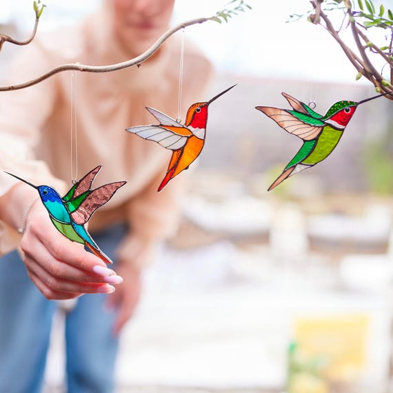 thumbnail image 2 of Hummingbird Suncatchers For Windows Hanging - 8 Inch 2 of 10