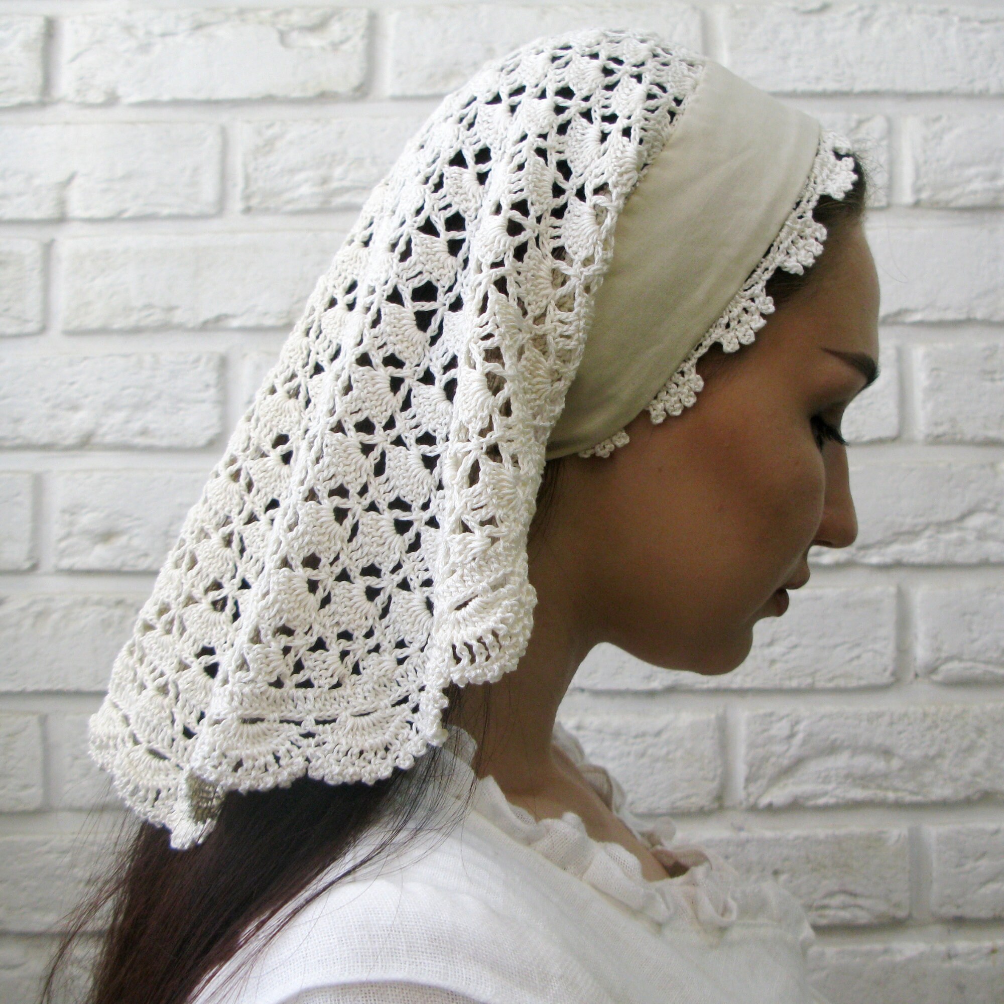 Head covering women Veil for mass Etsy