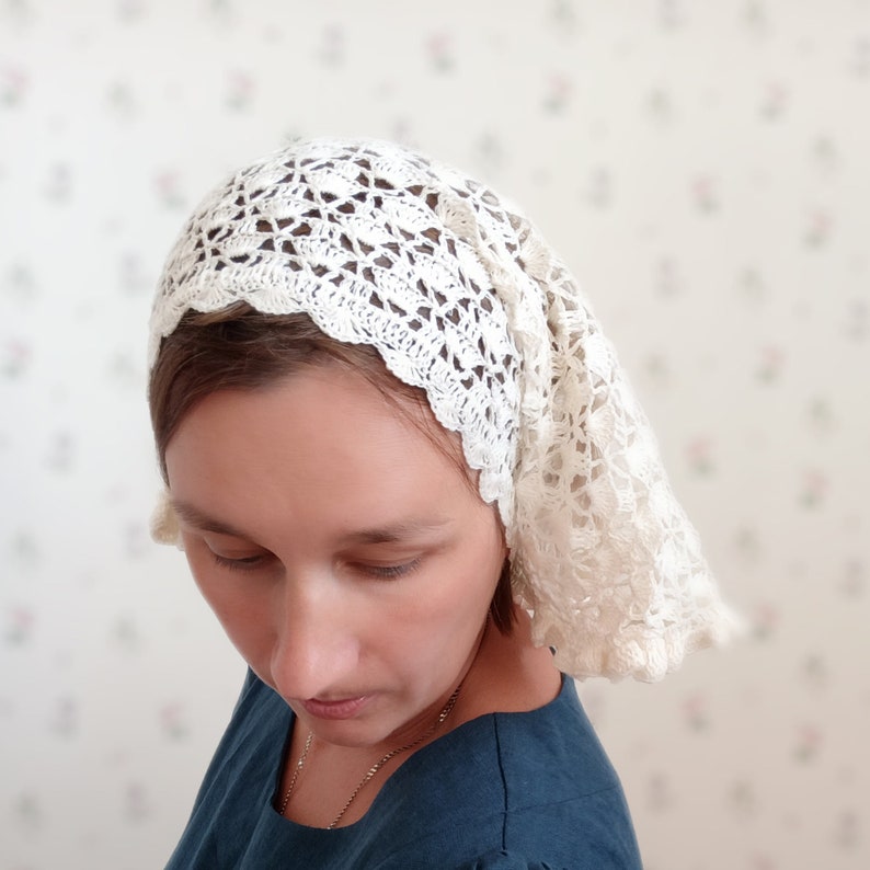 Chapel veil for mass Crochet kerchief Catholic veil Etsy