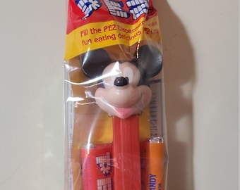 PEZ Mickey Mouse, red stick/stem (Brand New and Sealed)