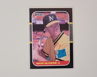 Tarjeta de béisbol de novato clasificado de Donruss Mark McGwire de 1987