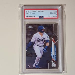 Gavin Lux 2020 Topps Chrome RC Rookie Baseball Card graded PSA 10 Gem Mint