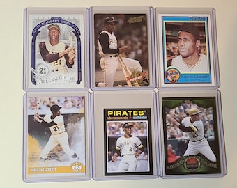 Roberto Clemente 6 Baseball Card lot Allen & Ginter, Action Packed, Nestle, Diamond Kings, Topps