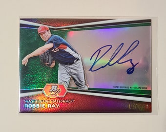 Robbie Ray 2012 Bowman Platinum Green Refractor RC AUTO Rookie Autograph Baseball Card serial numbered #ed 197/399