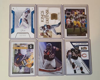 Julius Peppers 6 Football Card Lot Fleer Flair, Donruss, Topps, Panini