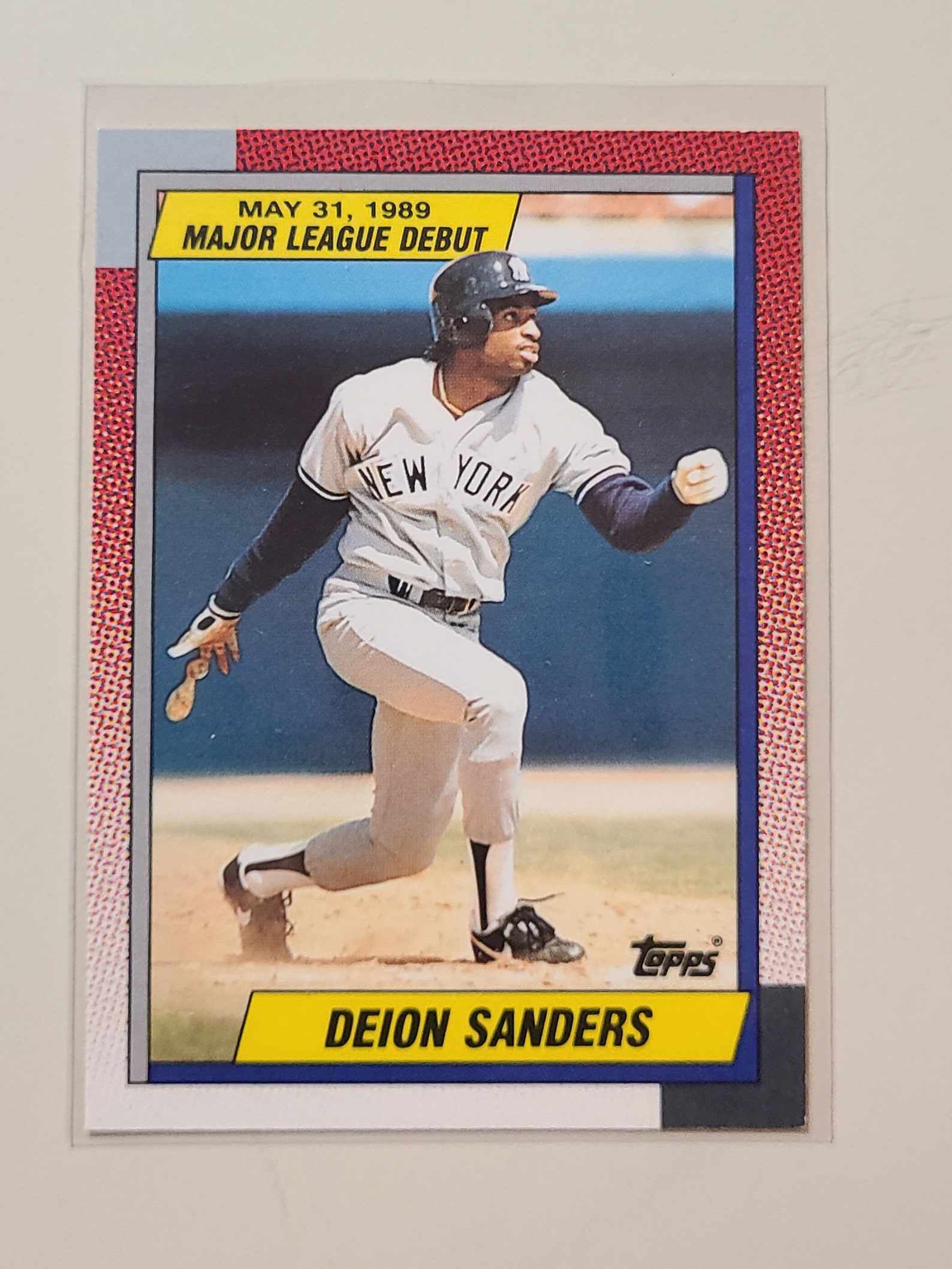 1990 Topps Debut Deion Sanders Baseball Card Etsy