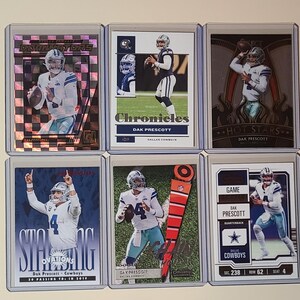 Dak Prescott 6 Football Card Lot Donruss Dominators, Panini, Select, Contenders